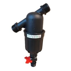 tamiz filtro de agua de riego, 130 micras, 1 tol, purga manual mini