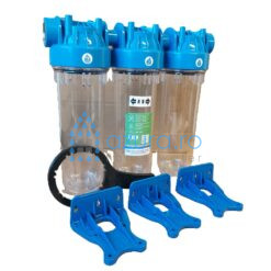 kit 3 carcase transparente filtru 10 toli cu filet metalic 1 tol gd